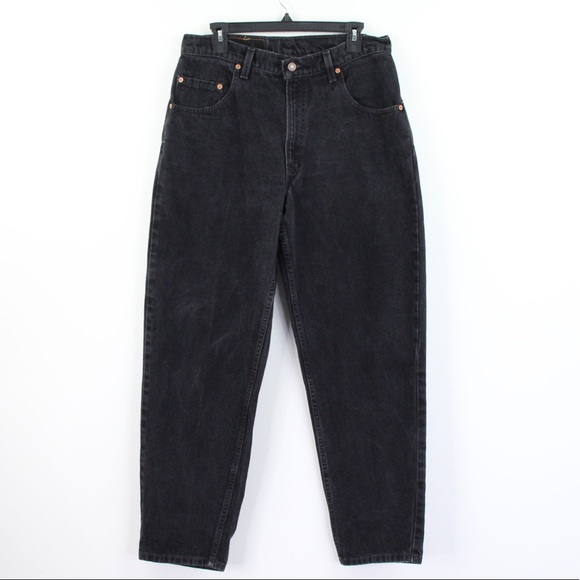 Vintage Denim - Vintage Levi’s 560 90s Black Loose Fit Tapered Leg High  Cotton Mom Jeans Sz 34